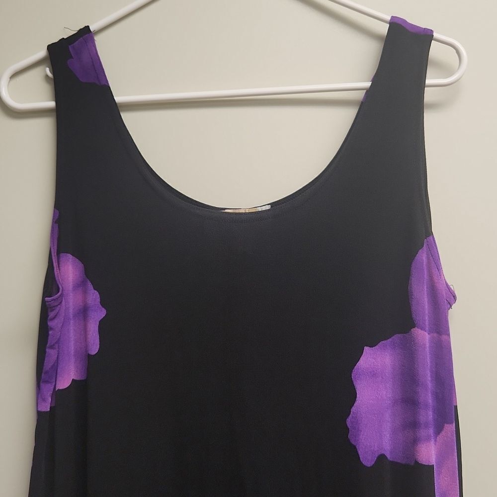 Vintage Hibiscus Print Dress L - Picture 2 of 6